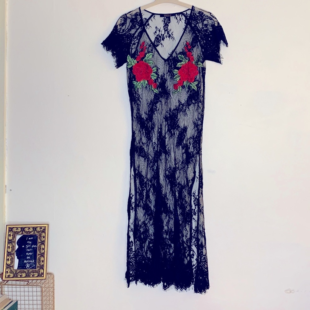 Lace dress cover